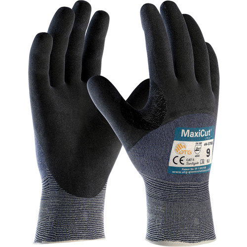 Gants r&eacute;sistants aux coupures en tricot sans couture ATG MaxiCut Ultra, Taille Grand, Calibre 15, Rev&ecirc;tement Nitrile, Enveloppe en Fil technique, ASTM ANSI niveau A3/EN 388 niveau 5/EN 388 niveau C Infinity Industrial Services Inc.