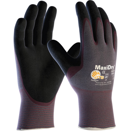 Gants sans couture ultra l&eacute;gers ATG MaxiDry, Grand, R&ecirc;vetement Nitrile, Calibre 15, Enveloppe en Nylon/&eacute;lasthanne Infinity Industrial Services Inc.