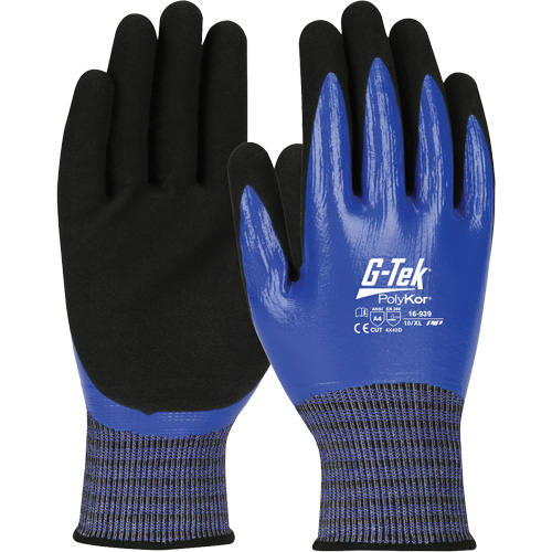 Gants r&eacute;sistants aux coupures G-Tek PolyKor X7, Taille Petit, Calibre 18, Rev&ecirc;tement Nitrile, Enveloppe en Fil technique, ANSI/ISEA 105 niveau 4 Infinity Industrial Services Inc.