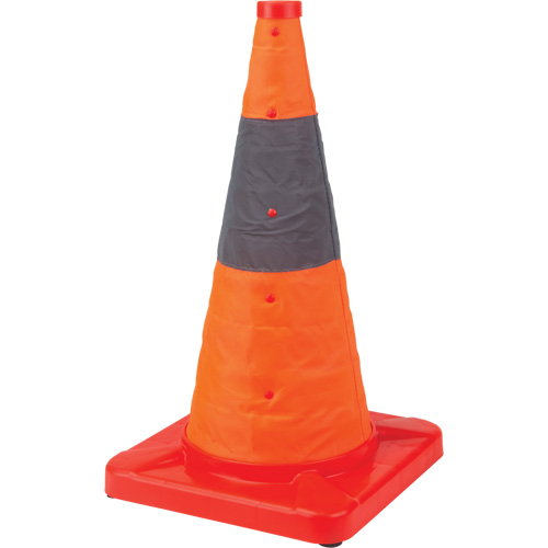 Collapsible Traffic Cone, 18" H, Orange Infinity Industrial Services Inc.