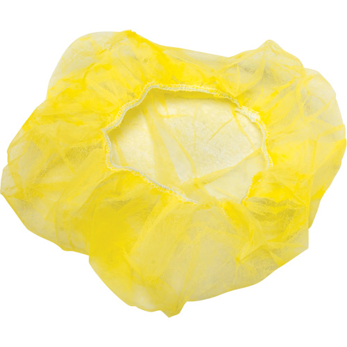 Bouffant Caps, Polypropylene, 21", Yellow Infinity Industrial Services Inc.