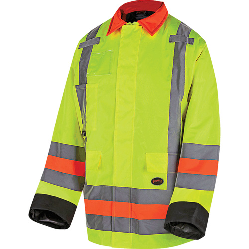 6040 Quebec Winter Traffic Control Jacket, Polyester, High Visibility Lime-Yellow, X-Small Infinity Industrial Services Inc.