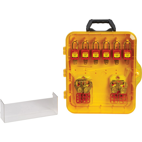 Lockout Station with Keyed Different Nylon Safety Lockout Padlocks, Plastic Padlocks, 12 Padlock Capacity, Padlocks Included Infinity Industrial Services Inc.