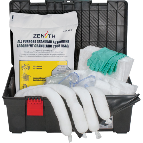 Trousses contre les d&eacute;versements dans une boîte &agrave; outils, Huile seulement, Bac, Absorbance de 31 gal. US Infinity Industrial Services Inc.