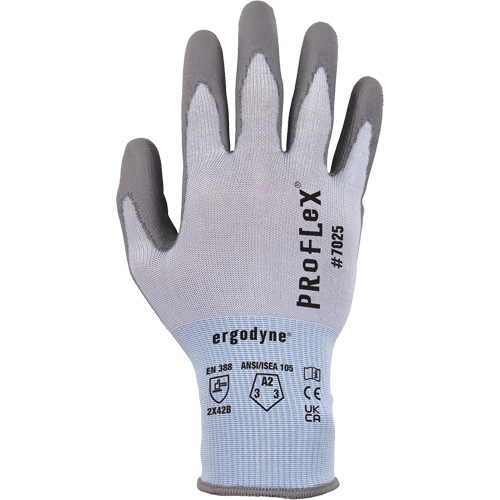 Gants r&eacute;sistant &agrave; la coupe Proflex 7025, Taille Petit, Calibre 18, Rev&ecirc;tement Polyur&eacute;thane, Enveloppe en Nylon/PEHP/Spandex, ASTM ANSI niveau A2/EN 388 niveau B Infinity Industrial Services Inc.