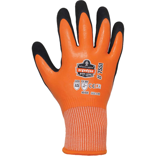 ProFlex 7551 Coated Cut-Resistant Winter Work Gloves, Size Small, 10/13 Gauge, Nitrile/Rubber Latex Coated, HPPE Shell, ASTM ANSI Level A5/EN 388 Level E Infinity Industrial Services Inc.