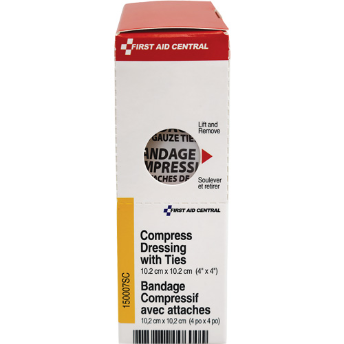 SmartCompliance&reg; Refill Compress Pressure Bandage with Ties, 4" L x 4" W Infinity Industrial Services Inc.