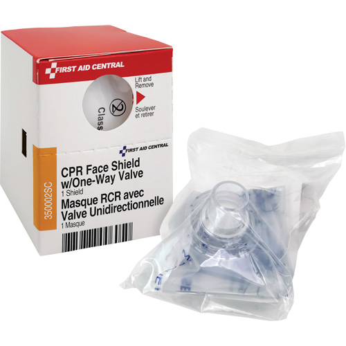 SmartCompliance&reg; Refill CPR Faceshield with One-Way Valve, Single Use Faceshield, Class 2 Infinity Industrial Services Inc.