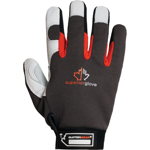 Gants de m&eacute;canicien Clutch Gear Thinsulate, Paume Cuir fleur de ch&egrave;vre/Cuir refendu, Taille Petit/7 Infinity Industrial Services Inc.