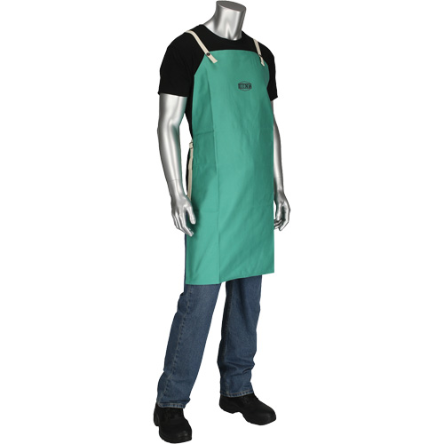 Tablier en satinette 100 % coton trait&eacute; FR Ironcat Dynamic, Salopette, Vert Infinity Industrial Services Inc.