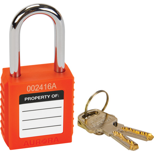Lock for Lockouts, Safety Padlock, Keyed Different, Thermoplastic, 1-1/2" Width Infinity Industrial Services Inc.