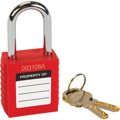 Verrouillage pour les consignations, Cadenas de s&eacute;curit&eacute;, Cl&eacute;s diff&eacute;rentes, Thermoplastique, Largeur de 1-1/2" Infinity Industrial Services Inc.