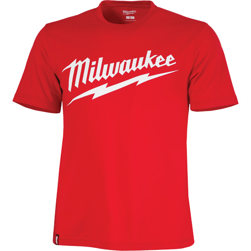 Chandail &agrave; manches courtes tr&egrave;s r&eacute;sistant avec logo Milwaukee, Hommes, Petit, Rouge Infinity Industrial Services Inc.