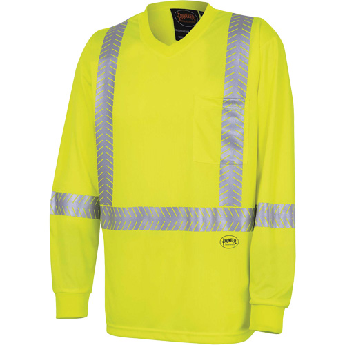 6905A Chandail de s&eacute;curit&eacute; &agrave; manches longues ultra respirant et ultra frais, T-petit, Jaune lime haute visibilit&eacute; Infinity Industrial Services Inc.
