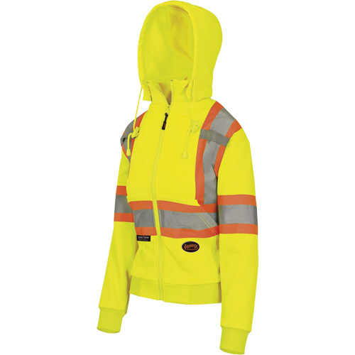 6925W Chandail &agrave; capuche avec fermeture &eacute;clair pour femme, T-petit, Jaune haute visibilit&eacute; Infinity Industrial Services Inc.