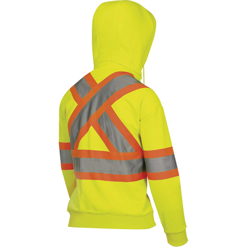 6925W Chandail &agrave; capuche avec fermeture &eacute;clair pour femme, T-petit, Jaune haute visibilit&eacute; Infinity Industrial Services Inc.