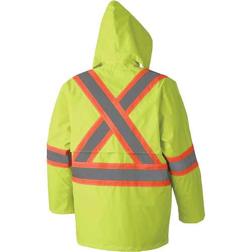 5609 Combinaison de pluie imperm&eacute;able 210D, Polyester/PVC, T-petit, Jaune lime haute visibilit&eacute; Infinity Industrial Services Inc.
