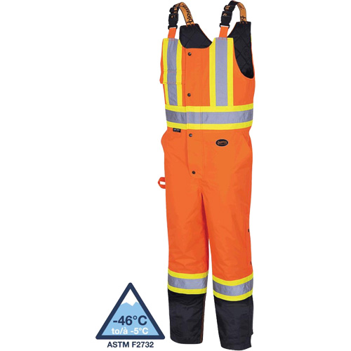 5040BB Salopettes matelass&eacute;es imperm&eacute;ables, Polyester, T-petit, Noir/Orange haute visibilit&eacute; Infinity Industrial Services Inc.