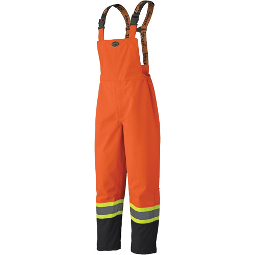 5404 Salopettes imperm&eacute;ables 300D Trilobal antid&eacute;chirure, Polyester, Petit, Noir/Orange haute visibilit&eacute; Infinity Industrial Services Inc.