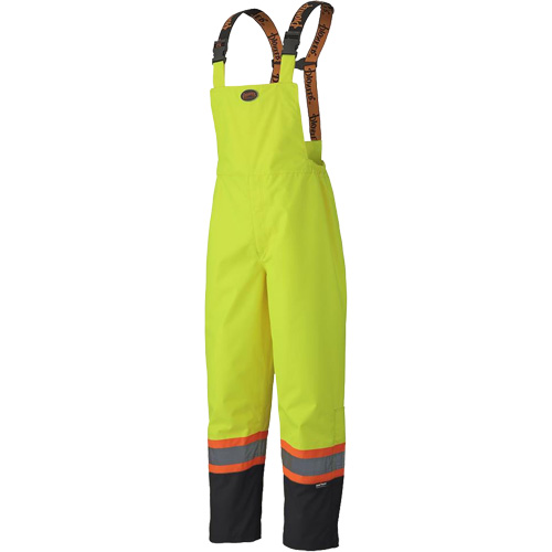 5405 Salopettes imperm&eacute;ables 300D Trilobal antid&eacute;chirure, Polyester, T-petit, Jaune lime haute visibilit&eacute; Infinity Industrial Services Inc.