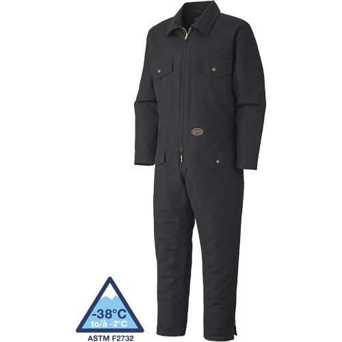 520A Quilted Duck Coveralls, Men's, Black, Size Small Infinity Industrial Services Inc.