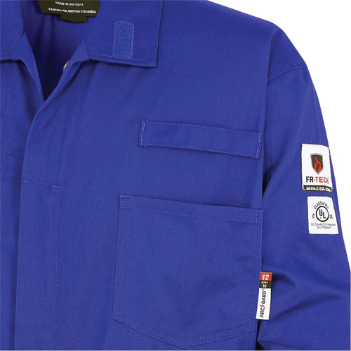 7779 FR-Tech&reg; 88/12 Arc Rated Flame Resistant Coveralls, Size 36, Royal Blue Infinity Industrial Services Inc.