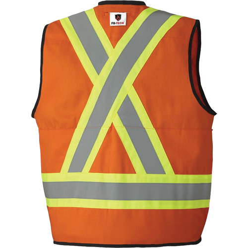 7732 Veste d'arpenteur ignifuge et r&eacute;sistant aux arcs &eacute;lectriques FR-Tech, Petit, Orange haute visibilit&eacute;, 9,7 cal/cm² Infinity Industrial Services Inc.