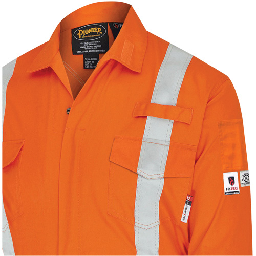 7702BB FR-Tech&reg; 2-Tone Safety Coverall, Size 36, Navy Blue/Orange, 10 cal/cm² Infinity Industrial Services Inc.