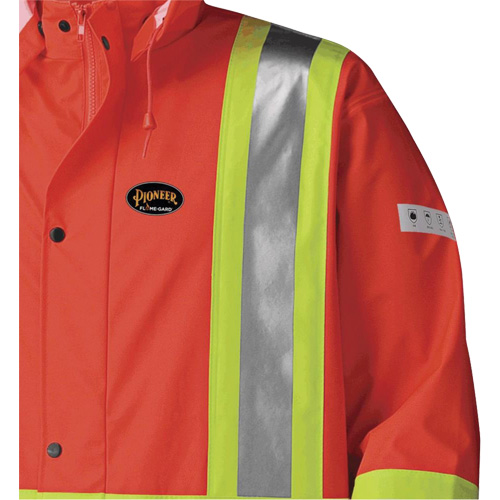5896 Manteau long imperm&eacute;able et ignifuge, Petit, Orange haute visibilit&eacute; Infinity Industrial Services Inc.