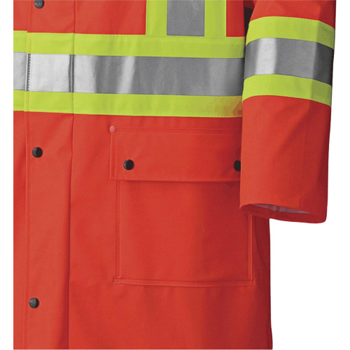 5896 Manteau long imperm&eacute;able et ignifuge, Petit, Orange haute visibilit&eacute; Infinity Industrial Services Inc.