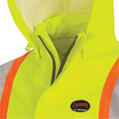 5881 Manteau de pluie ignifuge et protection contre les &eacute;clats d'arc &eacute;lectrique, T-petit, Jaune haute visibilit&eacute;, 10 cal/cm² Infinity Industrial Services Inc.