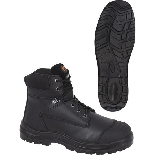 1025 Black 6" Work Boots, Leather, Steel Toe, Size 10 Infinity Industrial Services Inc.
