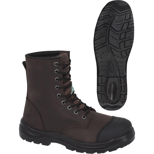 1028 Brown 8" Work Boots, Leather, Steel Toe, Size 10 Infinity Industrial Services Inc.