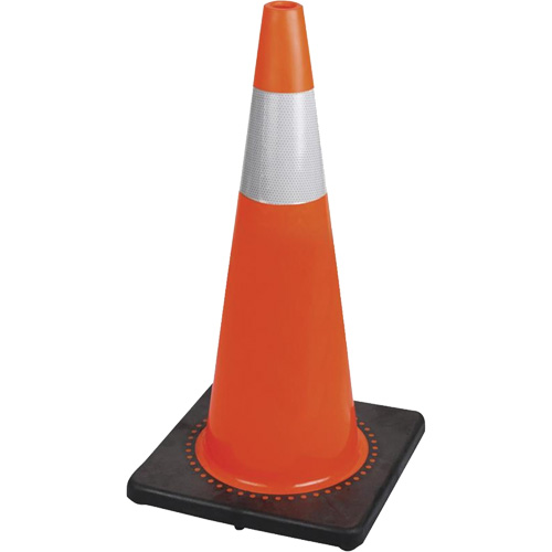183N Premium Flexible Safety Cone, 28", Orange, 4" Reflective Collar(s) Infinity Industrial Services Inc.
