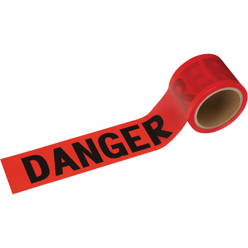388 Ruban de danger, Bilingue, 3" la x 200' lo, 1,5 mil, Noir/rouge Infinity Industrial Services Inc.
