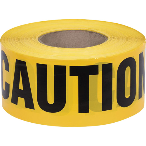 387 Caution Tape, English, 3" W x 1000' L, 1.5 mils, Black on Yellow Infinity Industrial Services Inc.