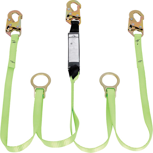 SA-54055-6 Shock Absorbing Lanyard, 6', Snap Hook Center, Snap Hook Leg Ends, Polyester Infinity Industrial Services Inc.