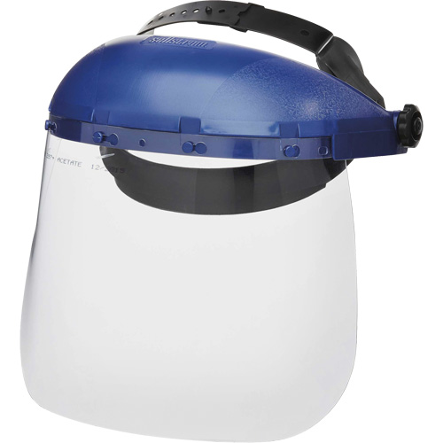 390 Premium Series Single Crown Uncoated Faceshield, Acetate, Ratchet Suspension Infinity Industrial Services Inc.