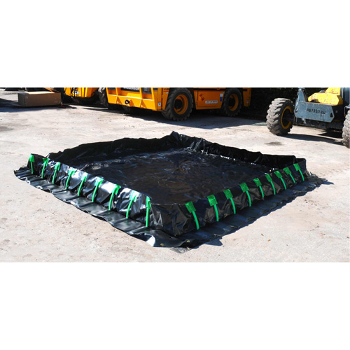 Ultra-Containment Berm&reg;, 179 US gal. Capacity, 4' W x 6' L x 12" H, Stake Wall Infinity Industrial Services Inc.