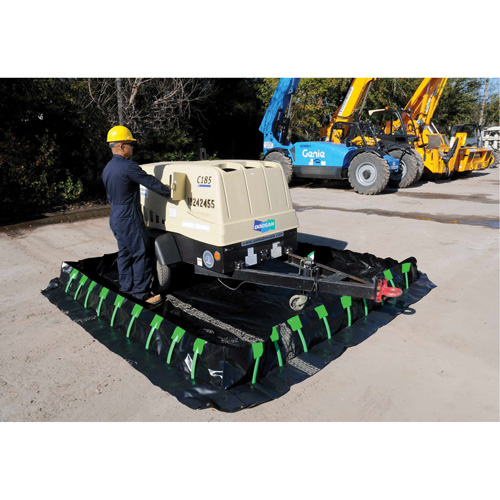 Ultra-Containment Berm&reg;, 179 US gal. Capacity, 4' W x 6' L x 12" H, Stake Wall Infinity Industrial Services Inc.