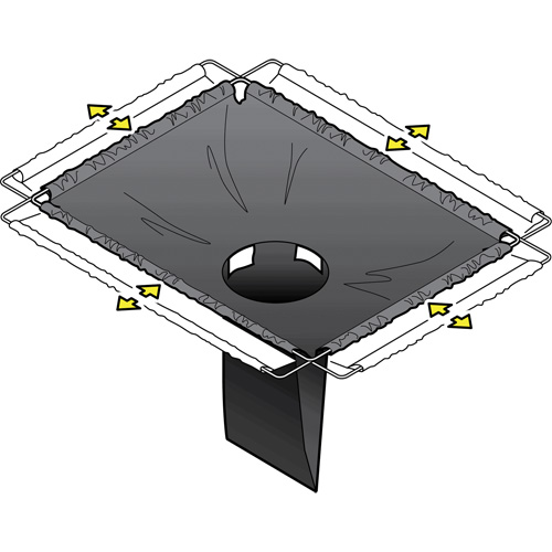 Square Ultra-Drain Guard&reg; Catch Basin Insert with Overflow Port, Oil & Sediment, 16" - 28" L x 20" - 36" W Infinity Industrial Services Inc.