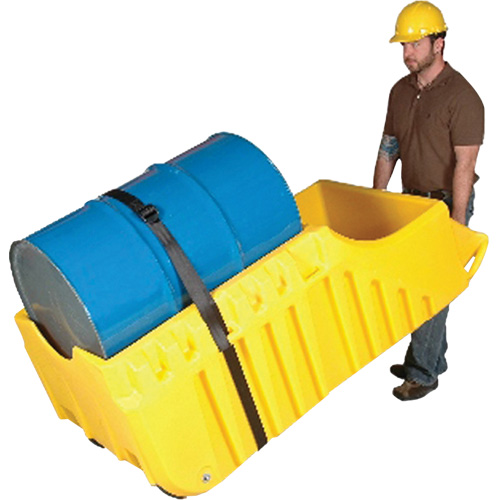 Drum Dolly, 26.5" L x 26.5" W x 5" H, 800 US gal. Spill Cap. Infinity Industrial Services Inc.