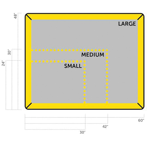 Small Ultra-Filter Pad, 0.8 US gal. Capacity, 2.5' W x 2' L x 3" H, Foam Wall Infinity Industrial Services Inc.