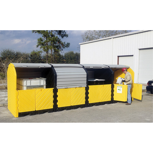 P16 Plus Ultra-Hard Top Spill Pallets&reg; with Drain, 250" L x 79" W x 62" H, 9000 lbs. Load Capacity Infinity Industrial Services Inc.