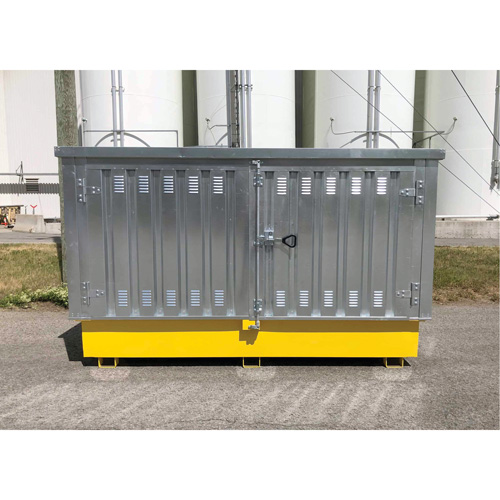 Steel Ultra-Twin IBC Hard Top, 123.4" L x 73.4" W x 66.4" H, 12250 lbs. Load Capacity Infinity Industrial Services Inc.