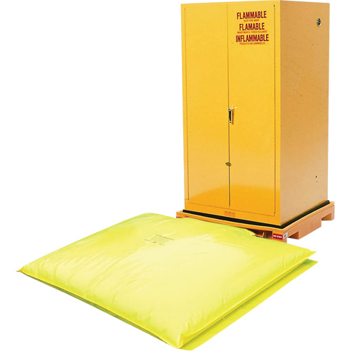 Single Drum Ultra-Safety Cabinet Bladder System, 37,8" lo x 37,8" la x 6,3" h, Capacit&eacute; de charge 1500 lb Infinity Industrial Services Inc.