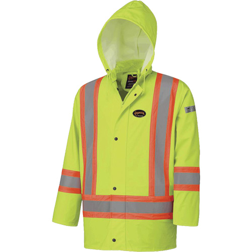 5894 Flame Resistant Waterproof Jacket, 2X-Large, High Visibility Lime-Yellow Infinity Industrial Services Inc.