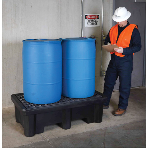 2-Drum Economy Ultra-Spill Pallet&reg;, 66 US gal. Spill Capacity, 53" x 29" x 16.5" Infinity Industrial Services Inc.