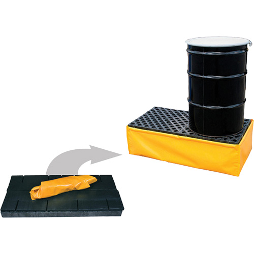2-Drum Flexible Ultra-Spill Pallet&reg;, 66 US gal. Spill Capacity, 48" x 24" x 14" Infinity Industrial Services Inc.