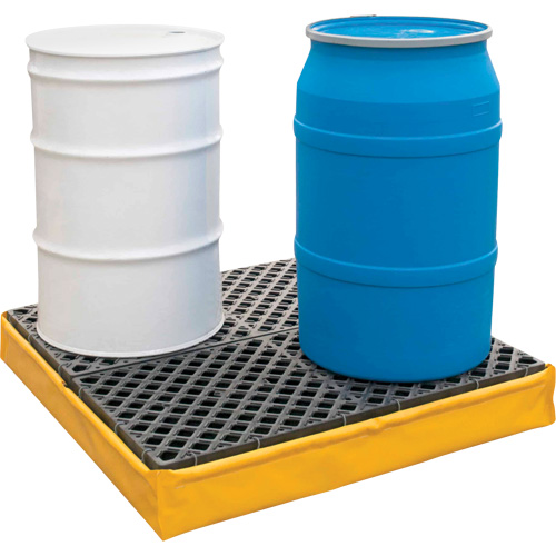 Ultra-Spill Pallet flexible, 4 barils, Capacit&eacute; de d&eacute;versement 66 gal. US, 48" x 48" x 7" Infinity Industrial Services Inc.